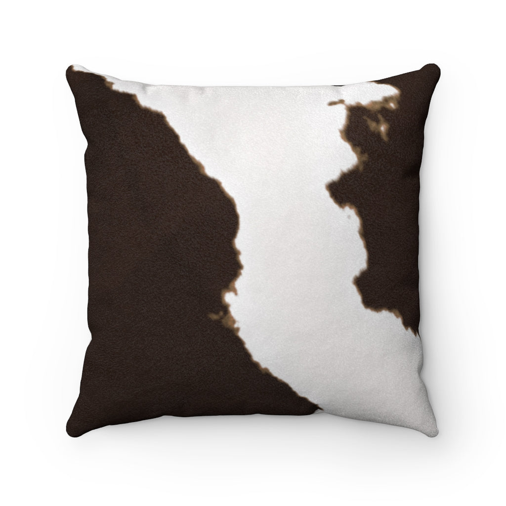 Cow Print Pillow [Faux Suede]