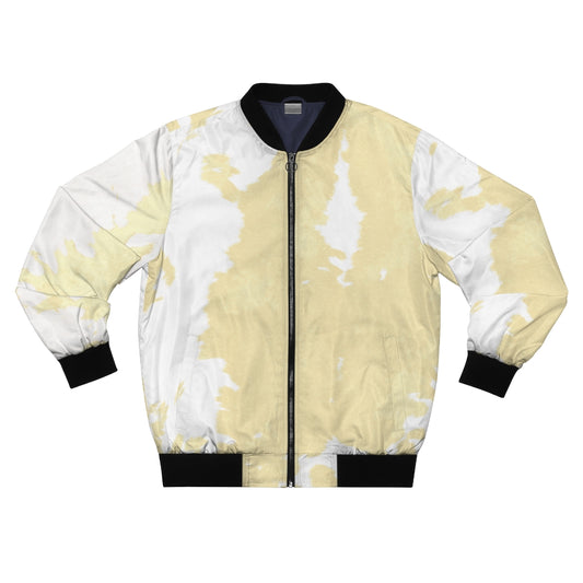 Cream Cow Print Bomber Jacket