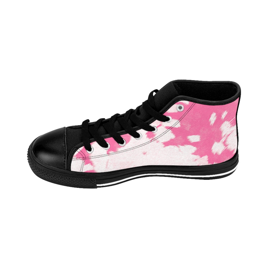 Pink High-top Cow Print Sneakers [Women's]