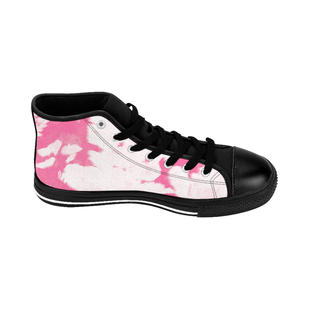 Pink High-top Cow Print Sneakers [Women's]