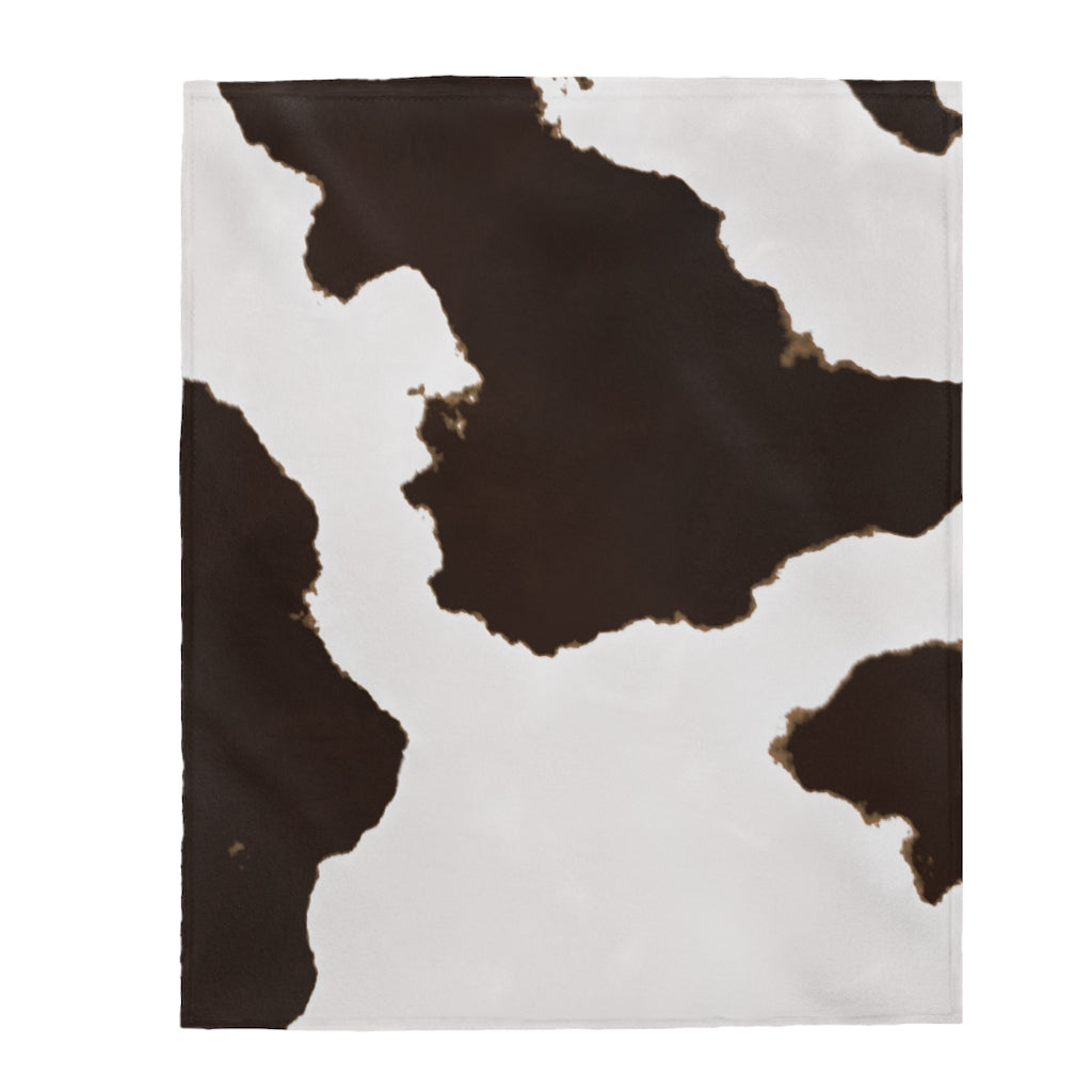 Cow Print Blanket [Velveteen Plush]