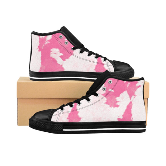 Pink High-top Cow Print Sneakers [Women's]